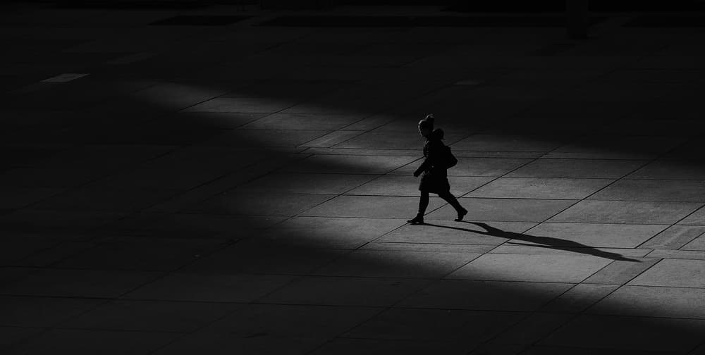 Solitary Walk In Light by Jian Wang — canvas wall art