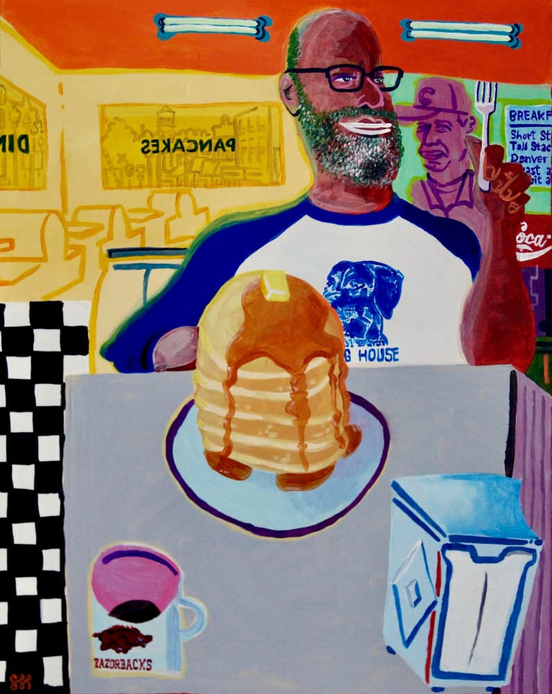 Happy Man Diner Breakfast by Steve Spencer — canvas wall art