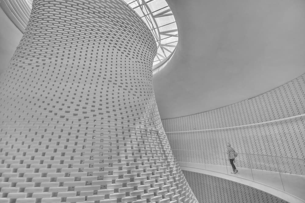 Scooter Through Modern Space by Joshua Raif — canvas wall art