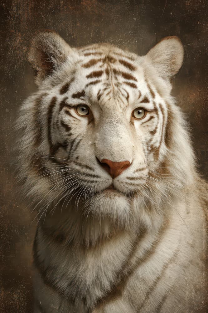 Majestic White Tiger by Rafal Kulik — canvas wall art