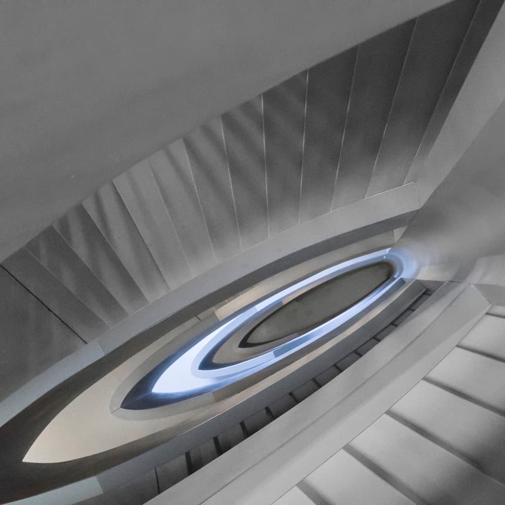 Modern Spiral Staircase Light by Greetje van Son — canvas wall art