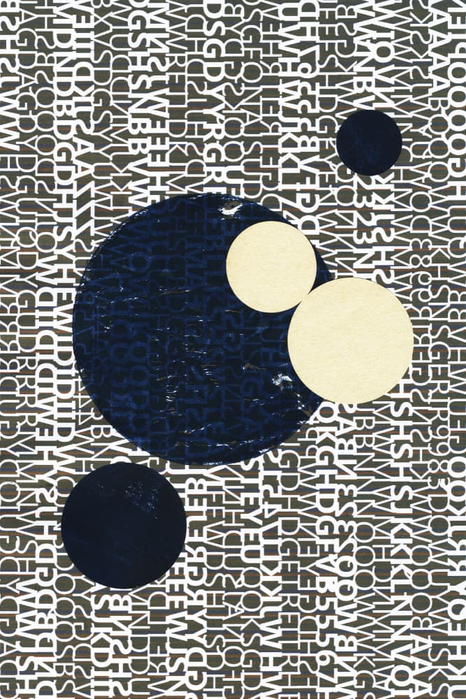 Abstract Circles Typography by Petr Strnad — canvas wall art