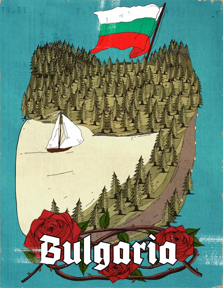 Bulgaria Forest Roses by Nicholas — canvas wall art