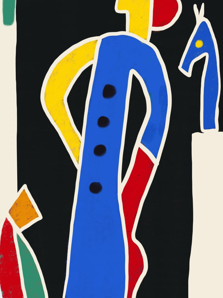 Bold Primary Figures by Little Dean — canvas wall art