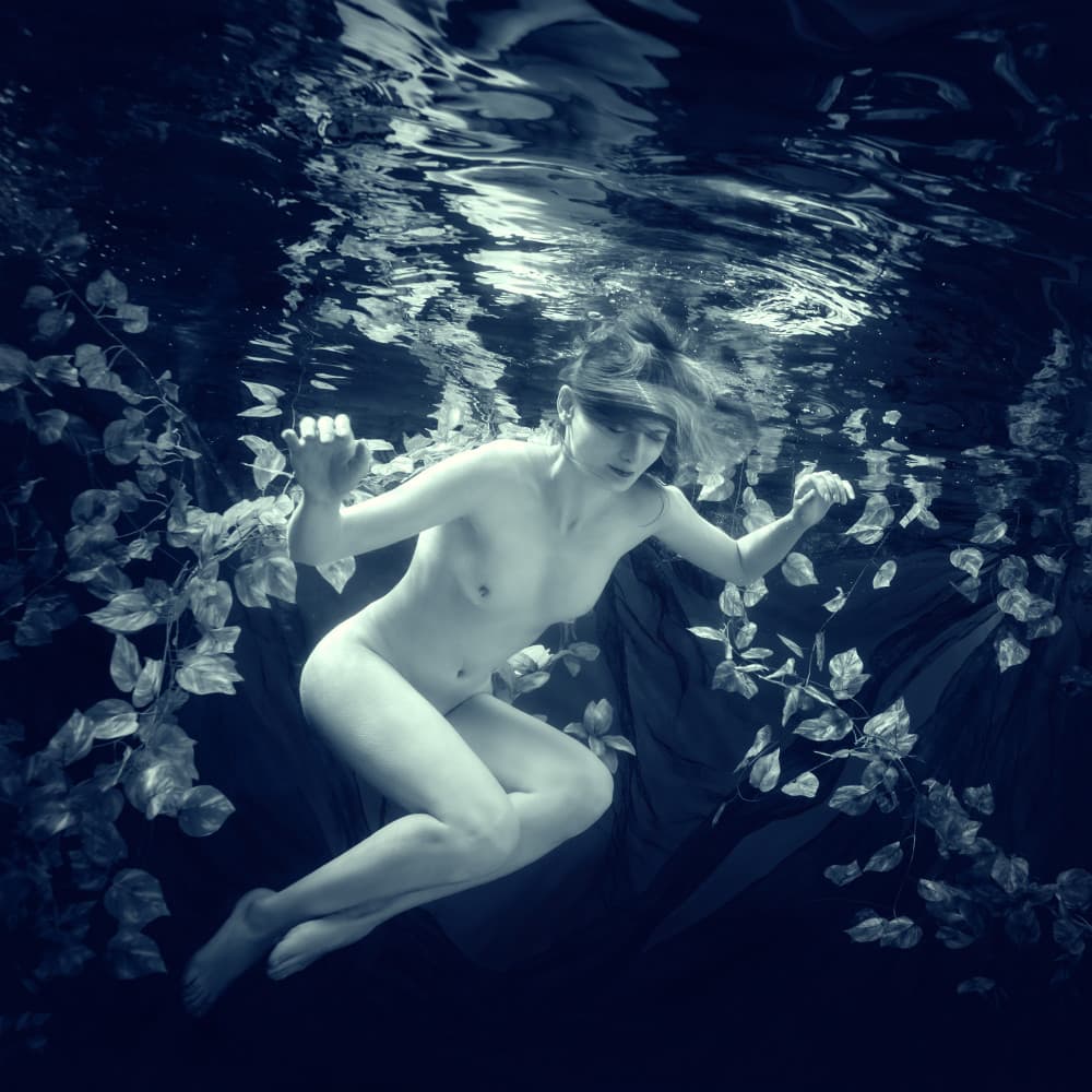 Serene Underwater Nude by Dmitry Frizel — canvas wall art