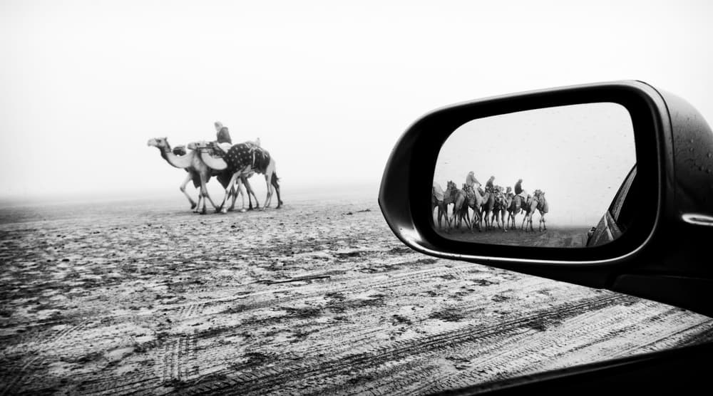 Desert Journey Reflected by Rami Al Adwan — canvas wall art