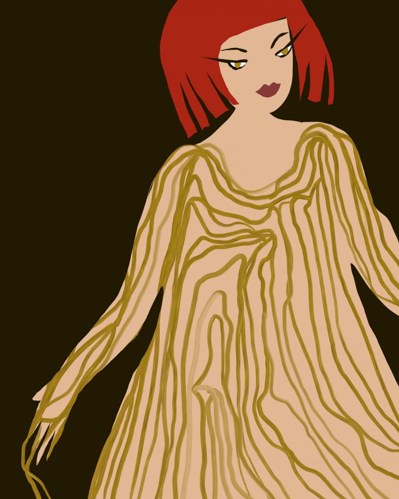 Elegant Fashion Figure by Josie George — canvas wall art