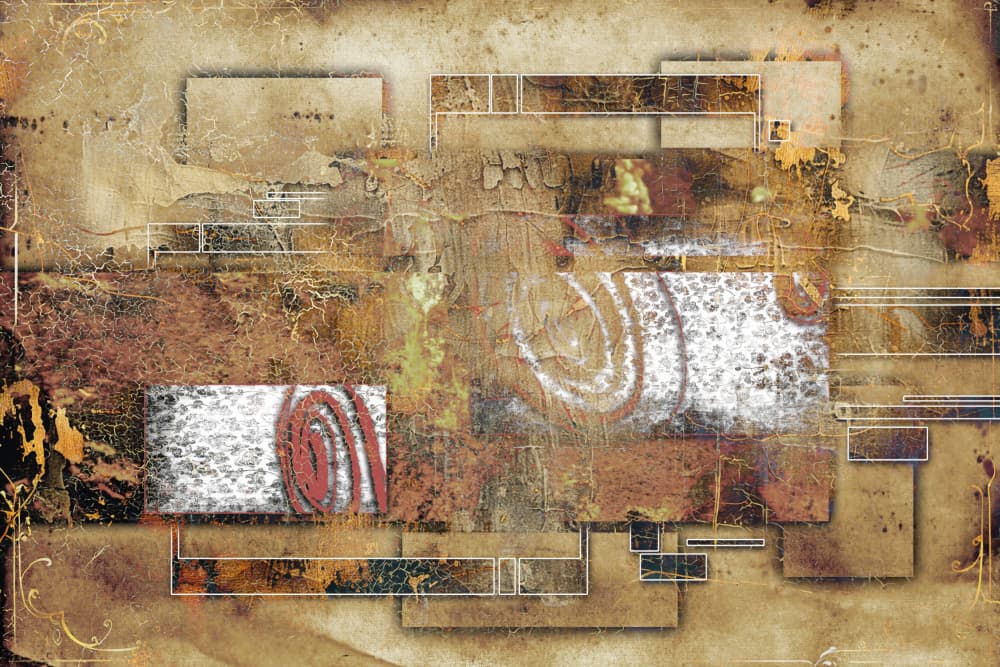 Layered Rustic Swirls by Rafal Kulik — canvas wall art