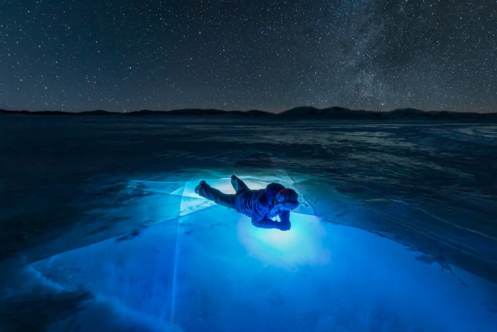 Starry Ice Glow by Irene Wu — canvas wall art