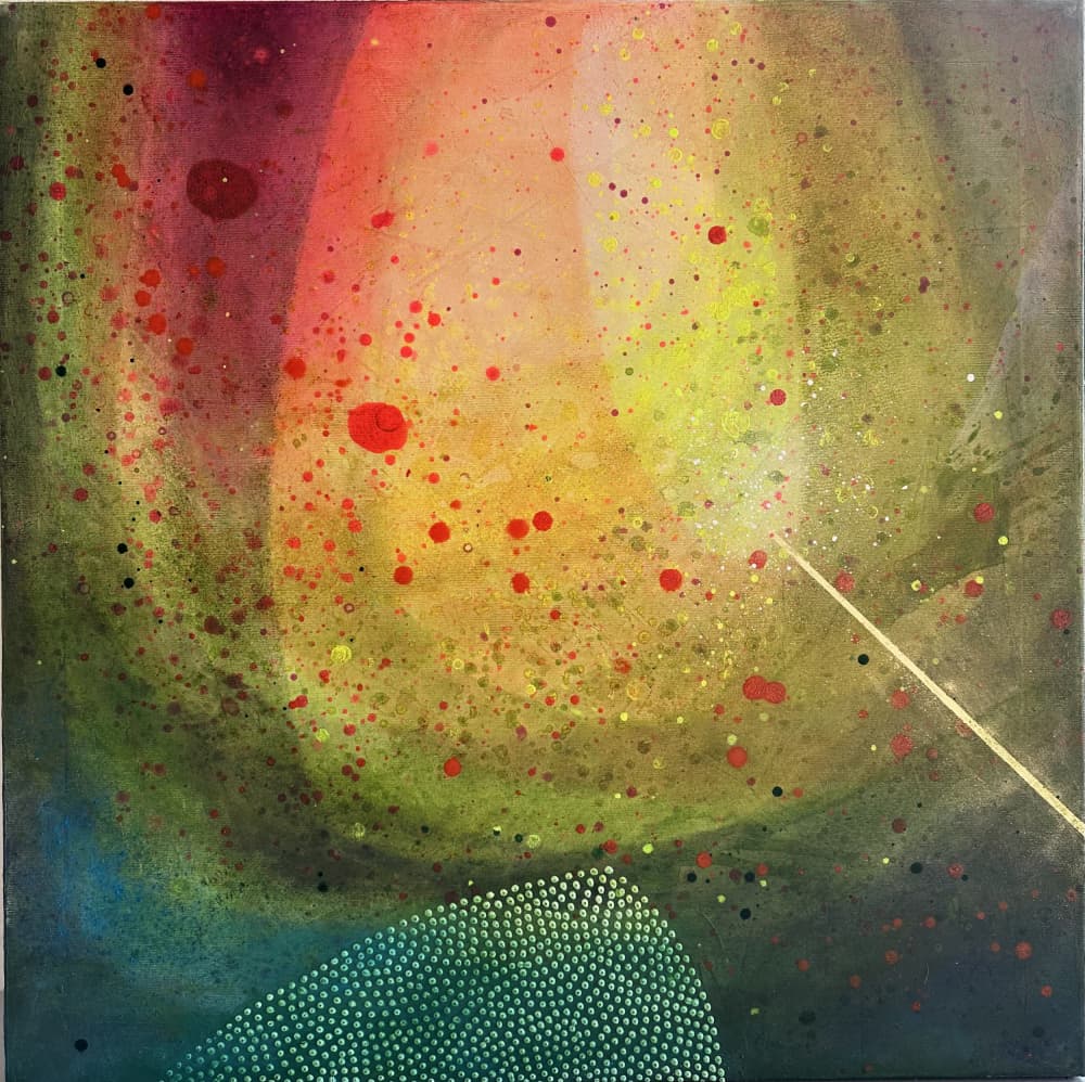 Vibrant Cosmic Swirl by SAN STARLING — canvas wall art