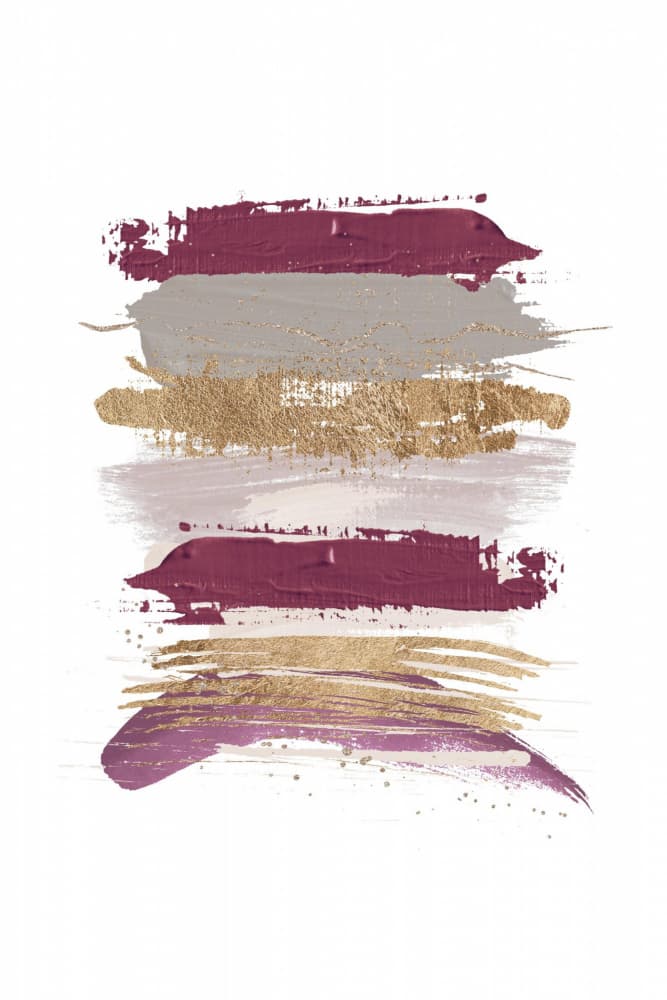 Elegant Gold Brushstrokes by Sally Ann Moss — canvas wall art