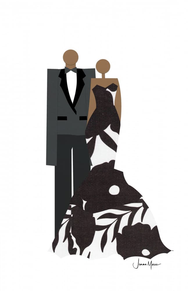 Elegant Formal Couple by Jemma Morris — canvas wall art