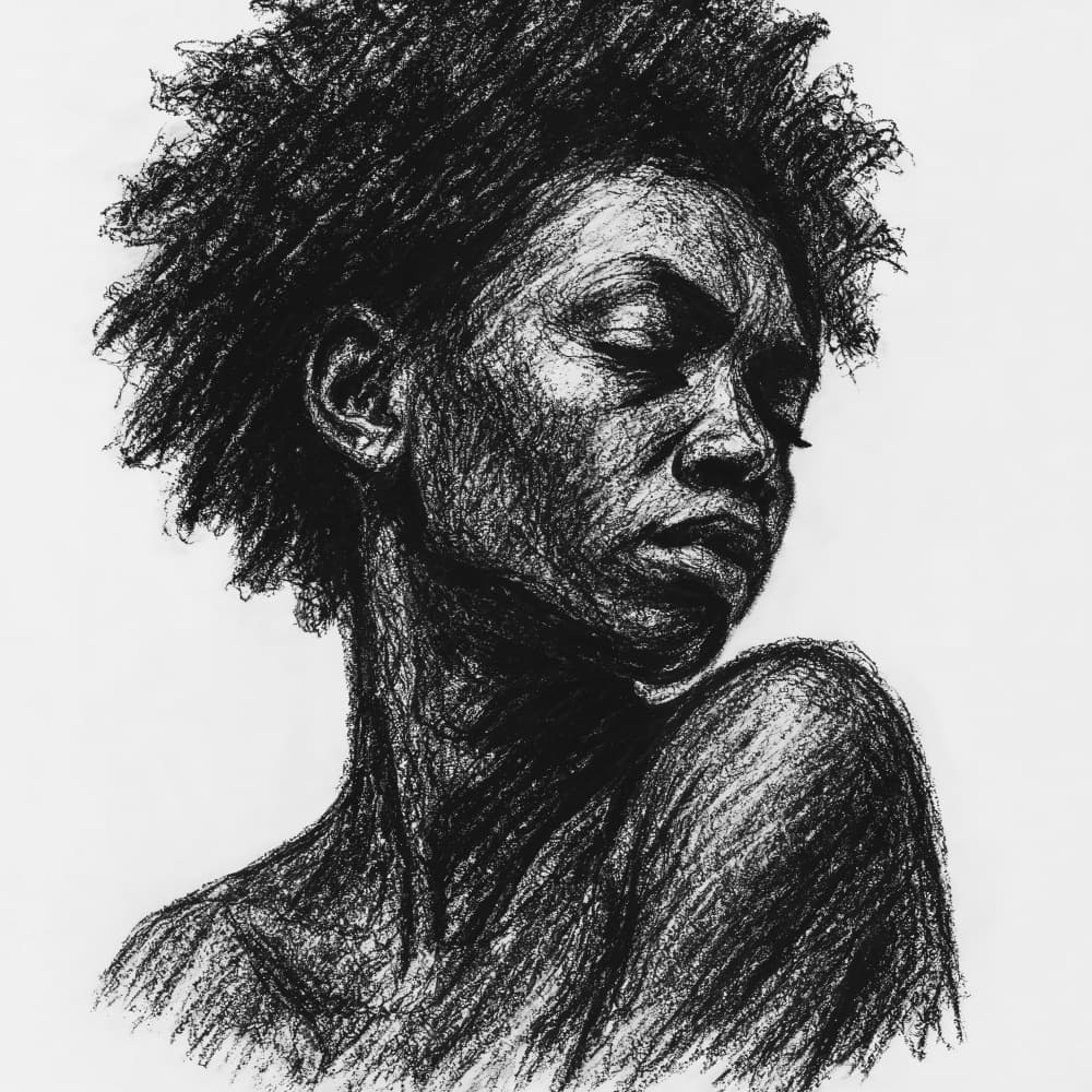 Serene Black Woman by Natalie Bruns — canvas wall art