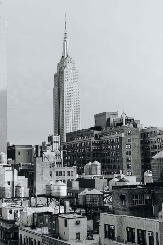 Empire State Rooftop View by Amanda Morie — canvas wall art