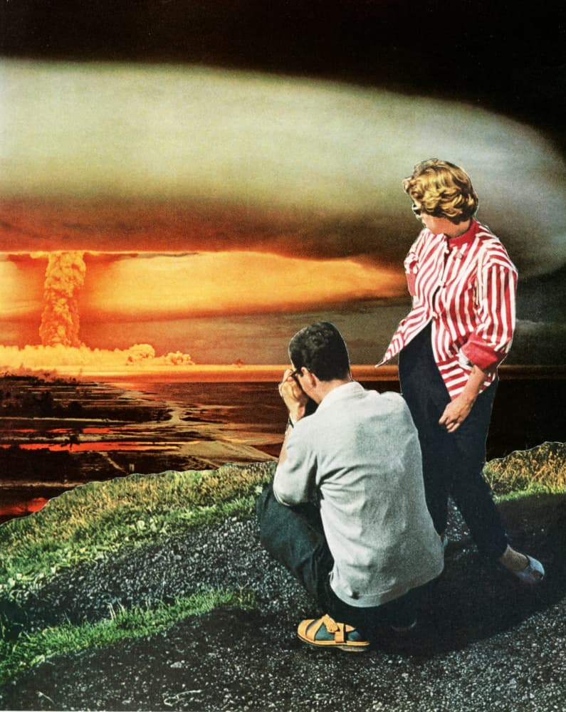 Watching the Mushroom Cloud by Mikhail Siskoff — canvas wall art