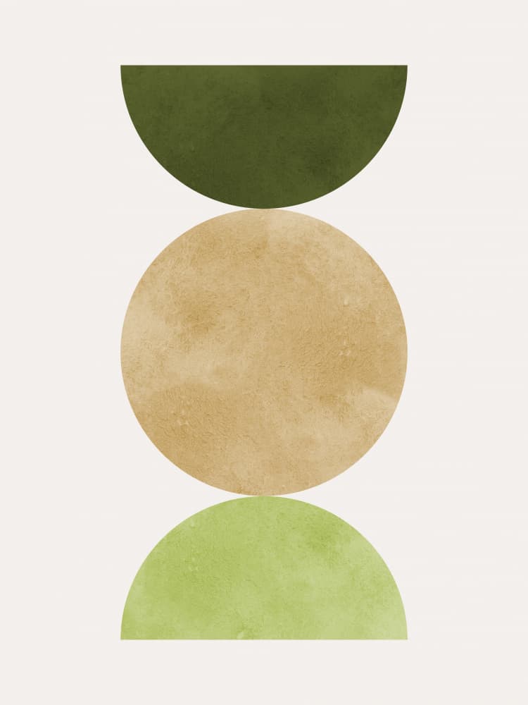 Earthy Geometric Balance by Vitor Costa — canvas wall art