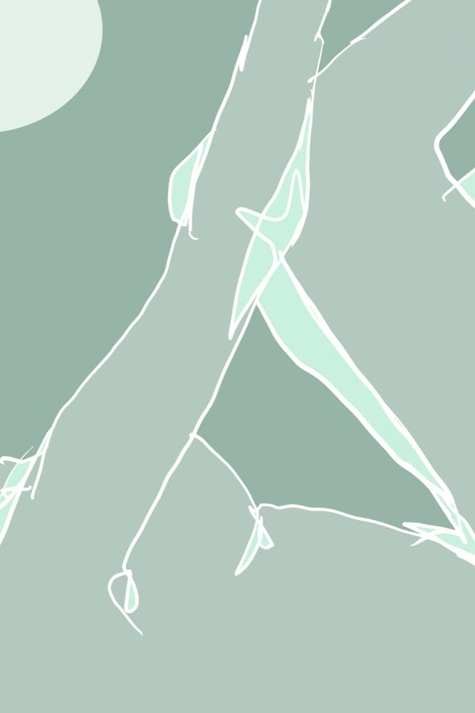 Minimalist Green Serenity by casa cartissi — canvas wall art