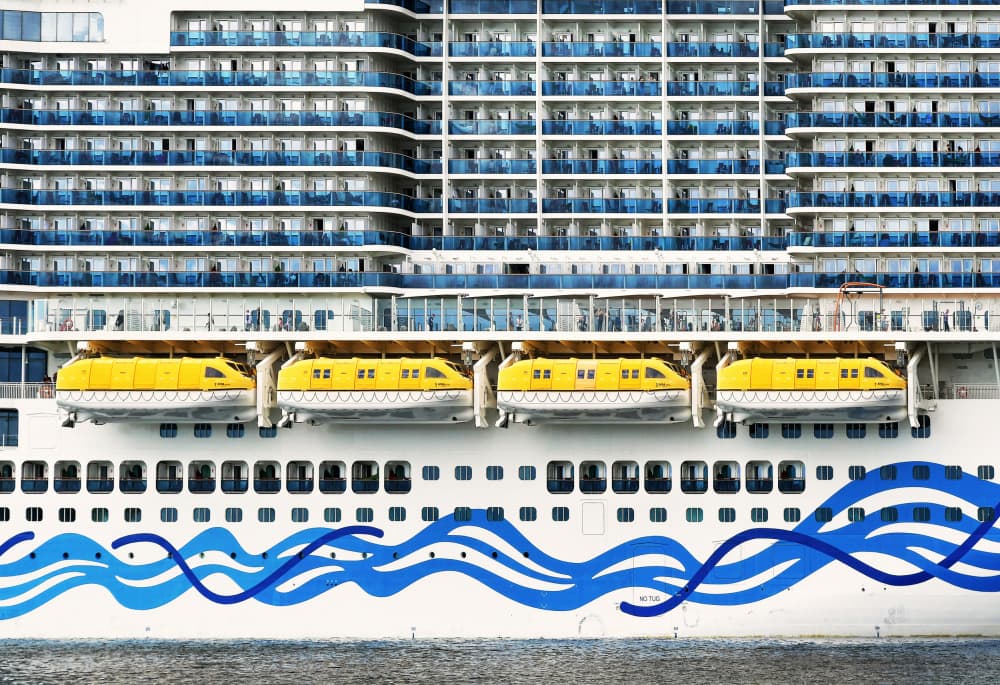 Blue Wave Cruise Ship by Renate Reichert — canvas wall art