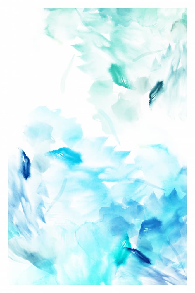 Fluid Teal Serenity by cartissi — canvas wall art