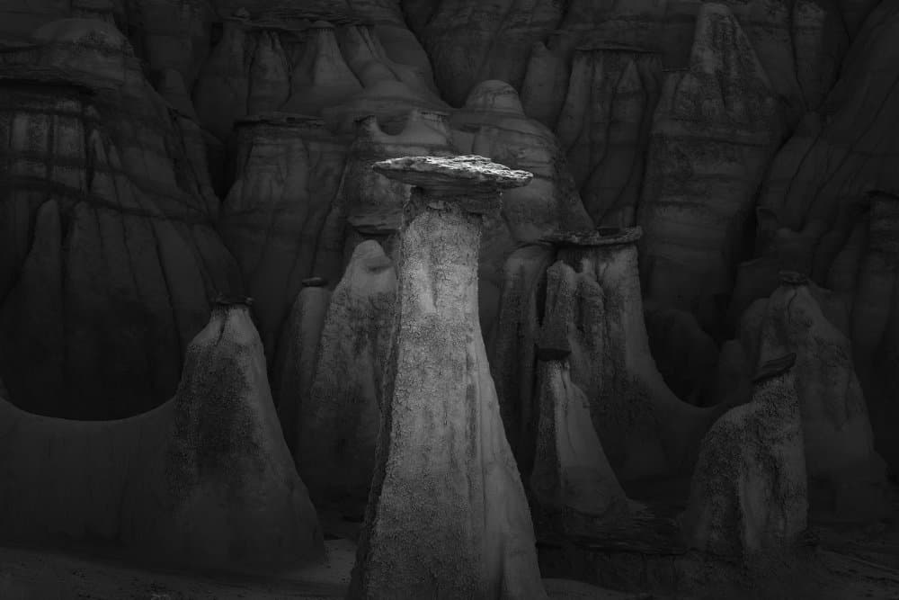 Mysterious Hoodoo Landscape by Chao Feng 天馬 — canvas wall art