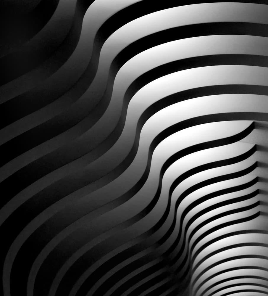 Monochrome Wavy Lines by Hans-Wolfgang Hawerkamp — canvas wall art