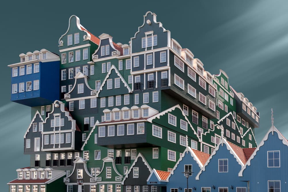 Stacked Dutch Houses by Theo Luycx — canvas wall art