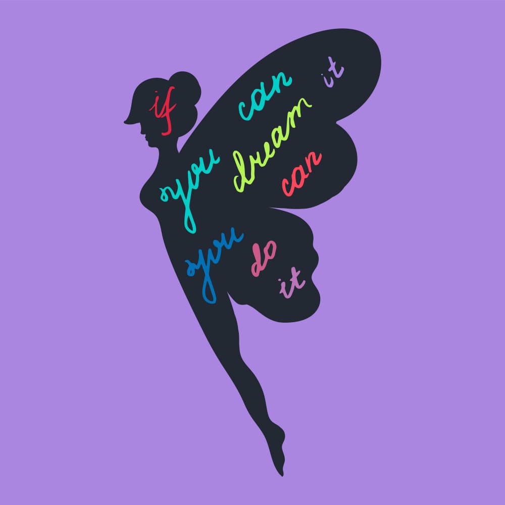 Dream Big Fairy Quote by Marika Barsrsind β canvas wall art
