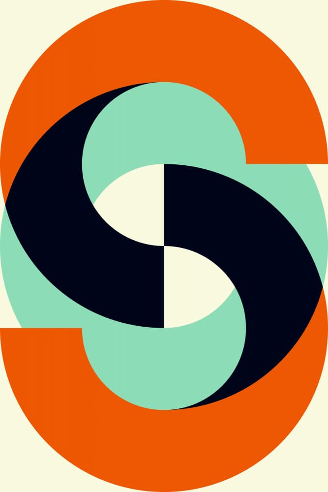 Modern Geometric Balance by Petr Strnad — canvas wall art