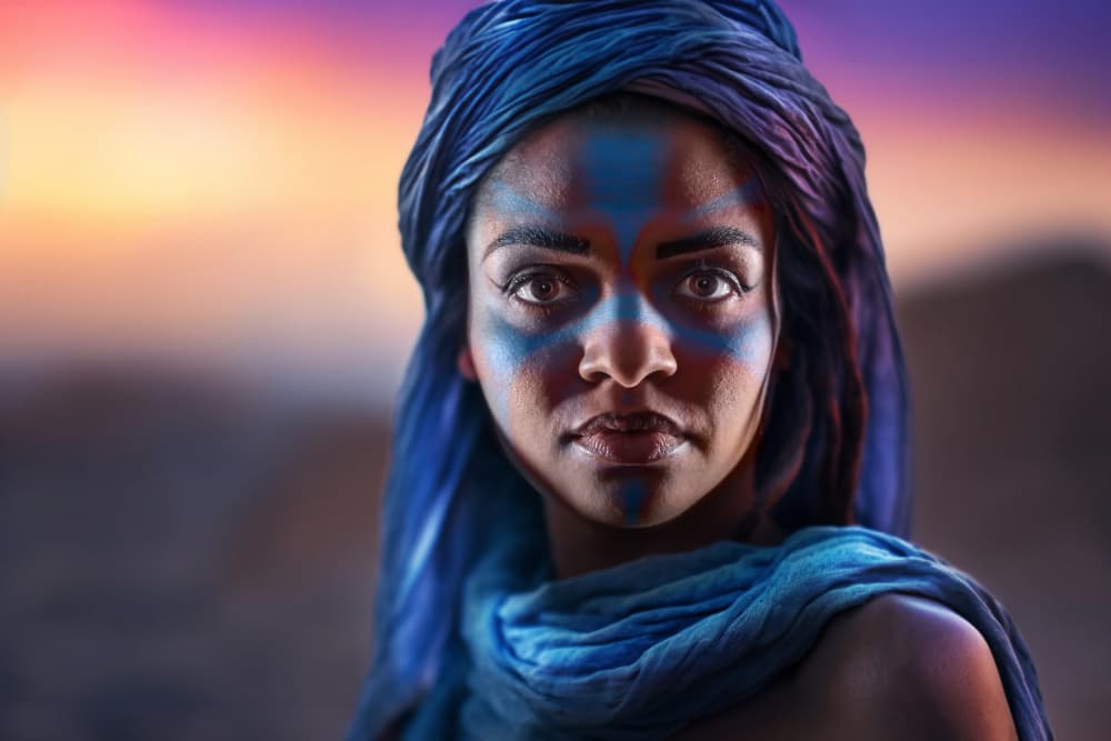 Blue Desert Gaze by Marcel Egger — canvas wall art