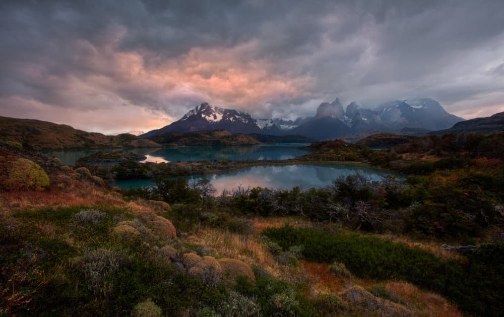 Dramatic Mountain Lake Glow by Valeriy Shcherbina — canvas wall art