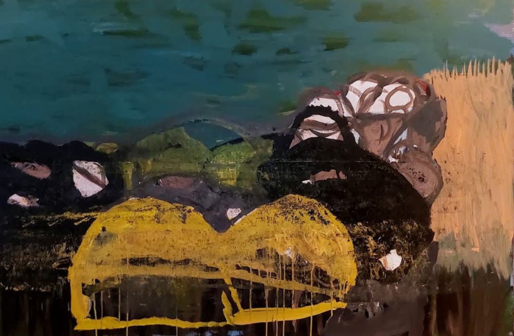 Moody Abstract Landscape by Joackim Schou Dahle — canvas wall art