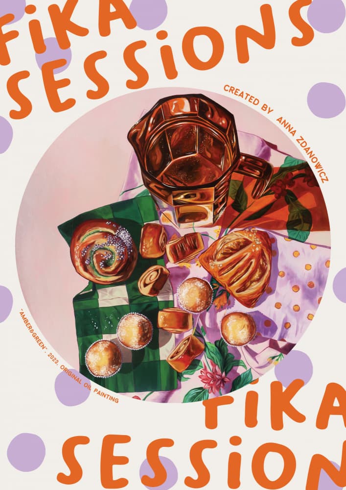 Delicious Fika Spread by Anna Zdanowicz — canvas wall art
