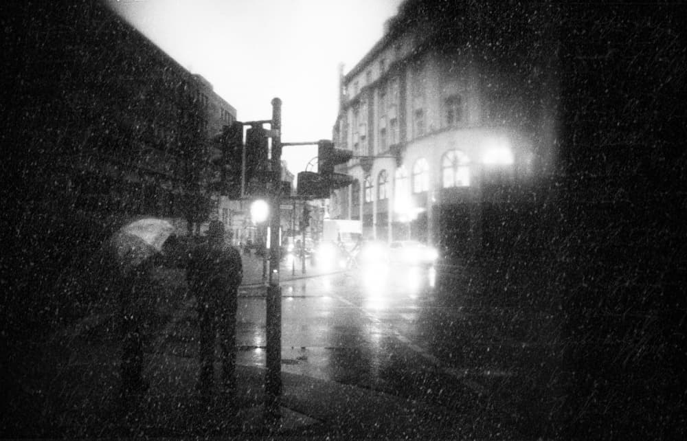 Rainy City Night by Adam Dauria ☂ — canvas wall art