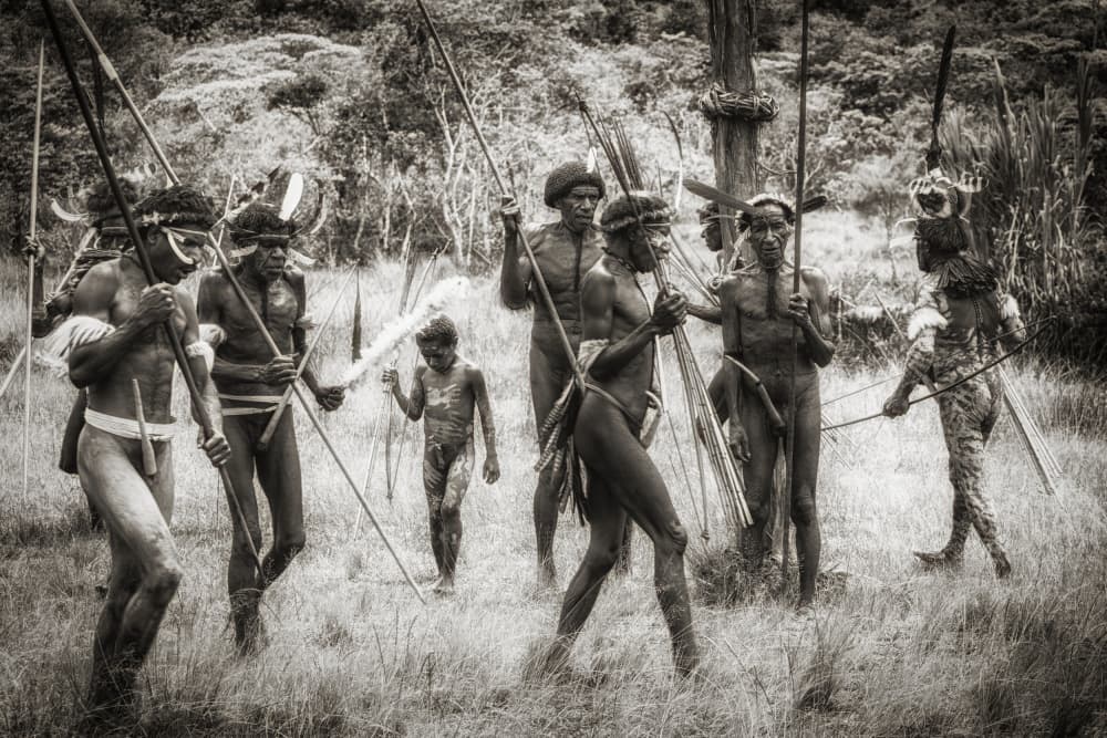 Tribal Warriors Gathering by Pavol Stranak — canvas wall art
