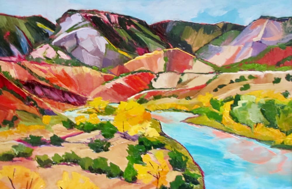 Vibrant Canyon River by Maxine Shore — canvas wall art