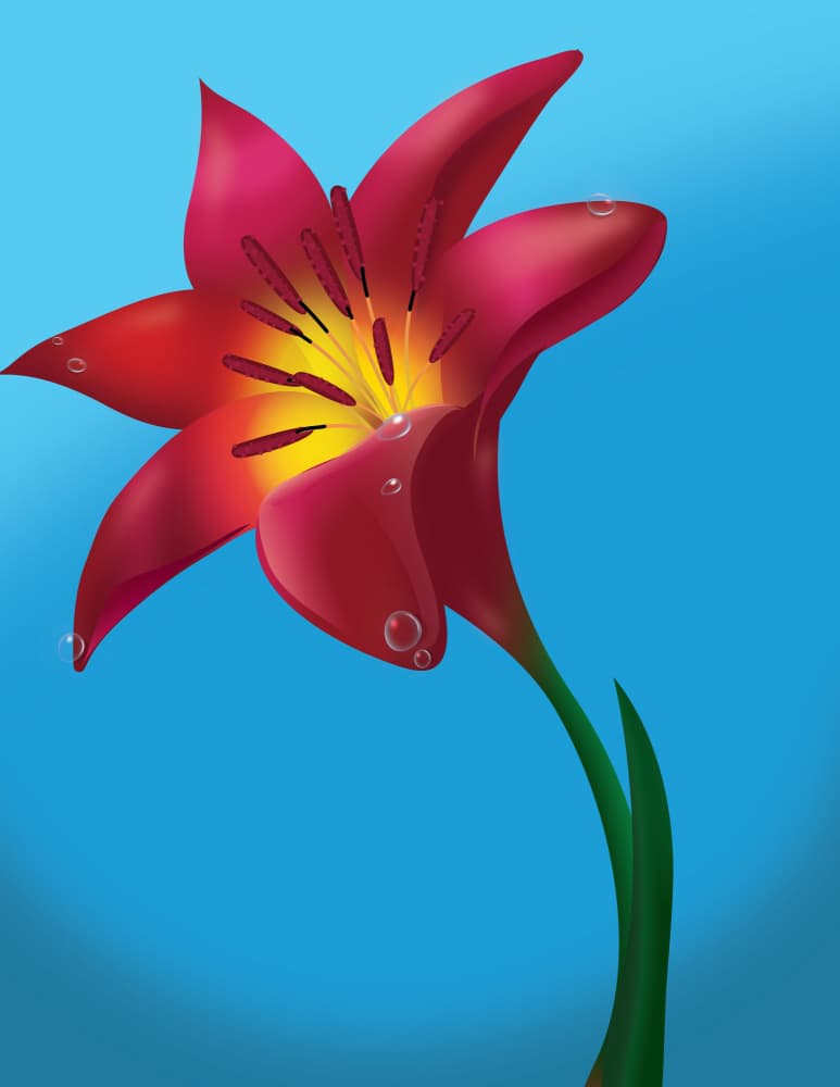 Dew Kissed Red Bloom by Nicholas — canvas wall art