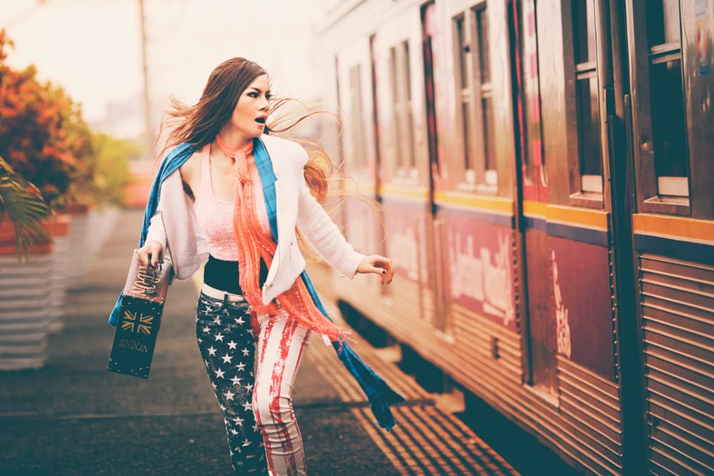 Running For The Train by Abr Abe — canvas wall art