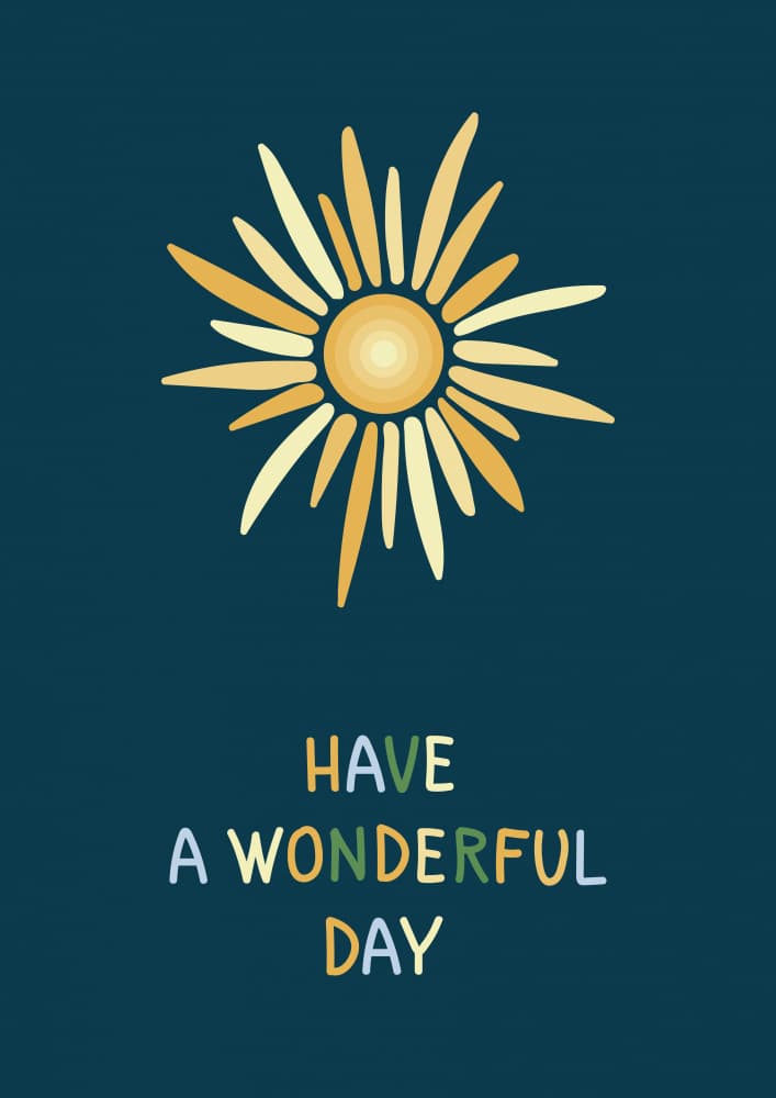 Have A Wonderful Day Sun by Olena Kovalova — canvas wall art