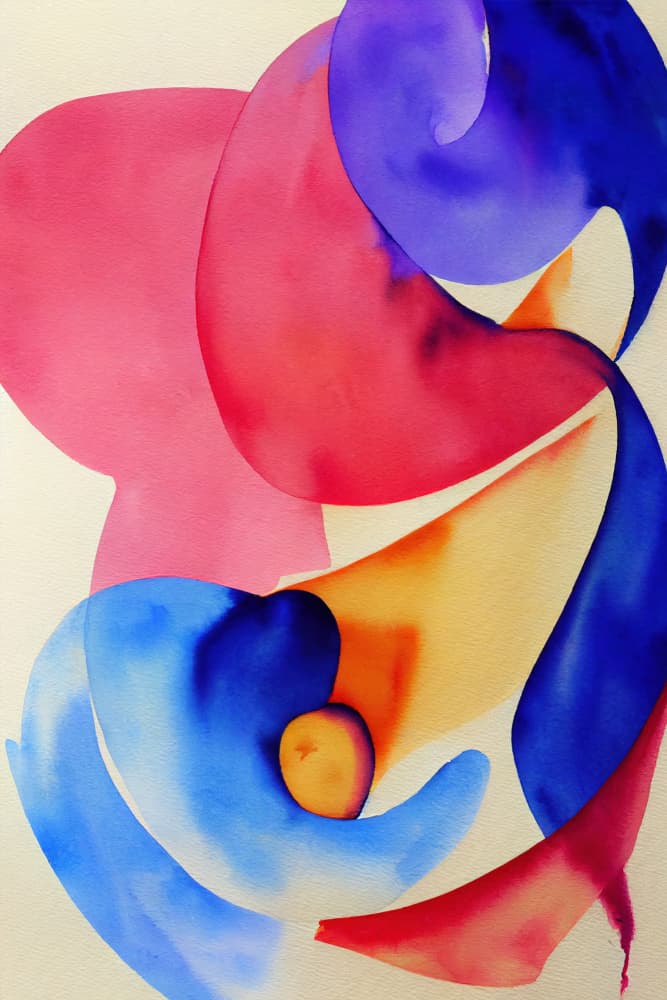 Vibrant Fluid Abstract Shapes by Mauro — canvas wall art