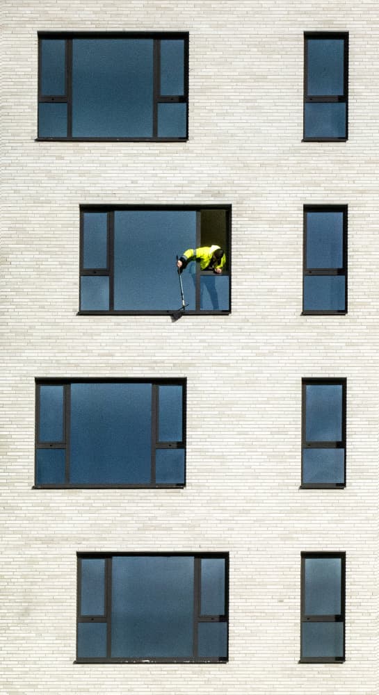 Urban Window Cleaner by Lus Joosten — canvas wall art