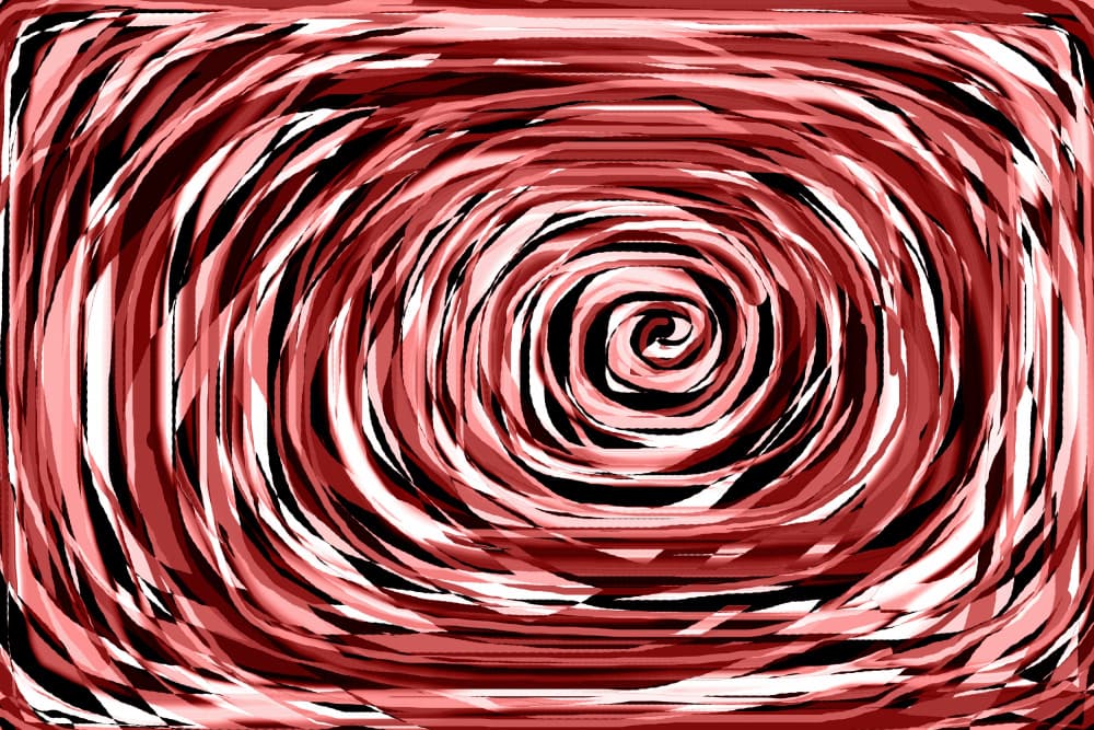 Hypnotic Red Swirl by Christina Sillen — canvas wall art