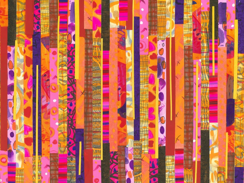 Vibrant Pattern Collage by Isabelle Brent — canvas wall art