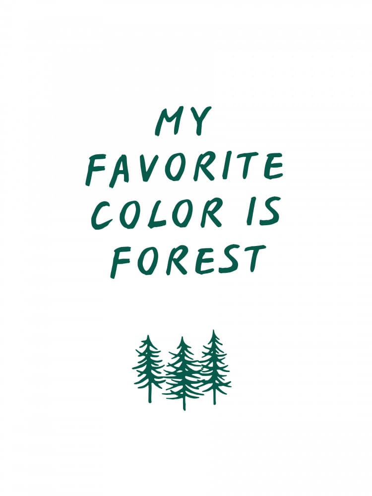 My Favorite Color Forest by Ohkimiko — canvas wall art