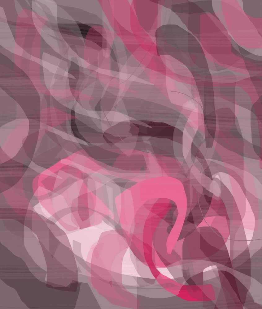 Fluid Pink Abstract by Pelin Atilla — canvas wall art