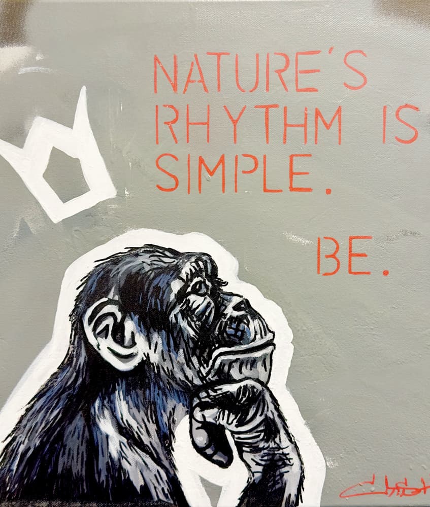 Thinking Chimp Wisdom by Suzan Habib — canvas wall art