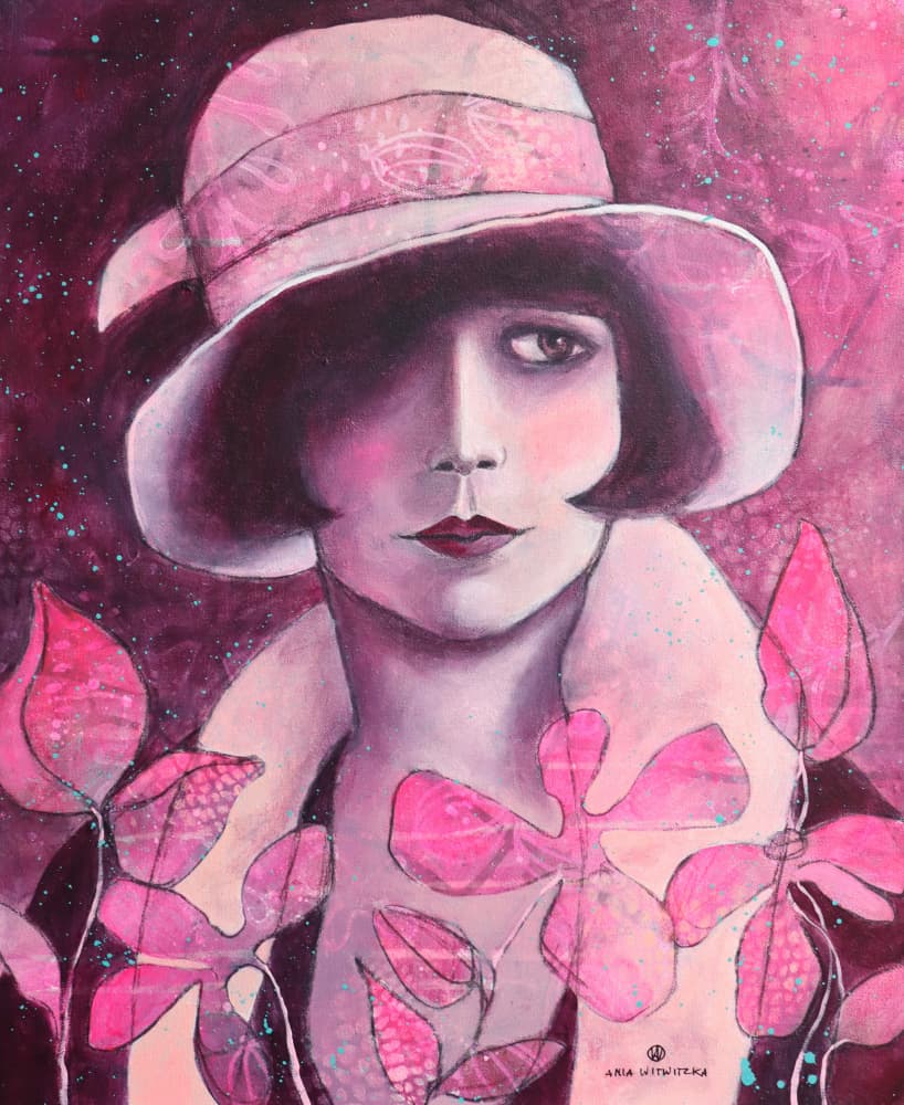 Retro lady 6 by Ania Witwitzka — canvas wall art