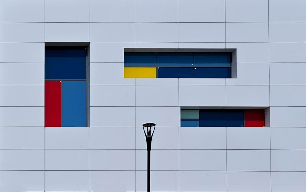 Modern Geometric Facade by Yanyan Gong — canvas wall art
