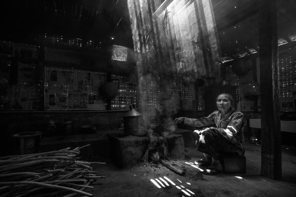 Elder By The Fire by Arief Siswandhono — canvas wall art