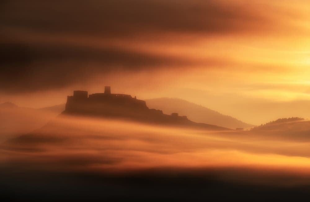 Golden Fog Castle by David Ilkovic EP AFIAP — canvas wall art