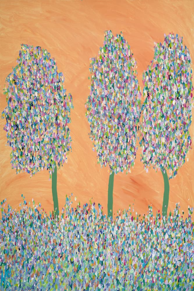 Vibrant Spring Trees by Helen Joynson — canvas wall art